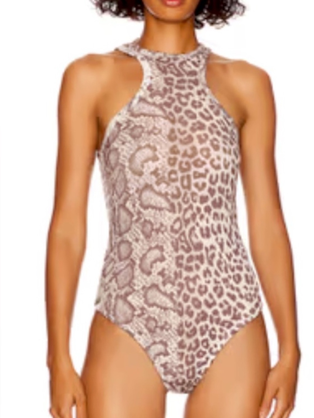 ALLSAINTS Norma Noche Bodysuit Size 8 Animal Print New With Tag